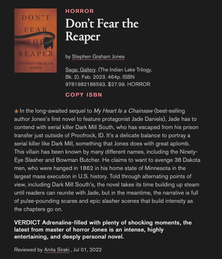 Don't Fear the Reaper (2) (The Indian Lake Trilogy)